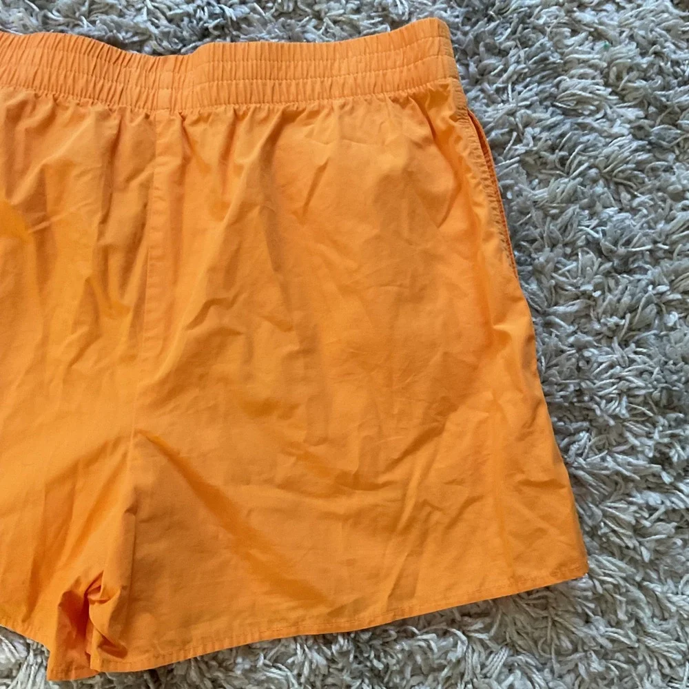 Babaton Women Orange Elastic Waist Athletic Shorts Size M 2291